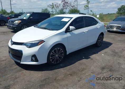 2014 Toyota Corolla S Plus из США, поврежденный, VIN 2T1BURHE2EC110997